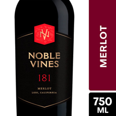 Noble Vines 181 Merlot Lodi California Red Wine - 750 Ml - Image 1