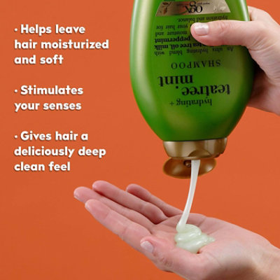 OGX Hydrating + Teatree Mint Shampoo - 13 Fl. Oz. - Image 3