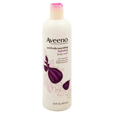Aveeno Active Naturals Positively Nourishing Body Wash Hydrating Fig + Shea Butter 16 Fl. Oz