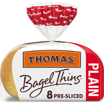 Thomas' Plain Bagel Thins 8 Count - 13 Oz