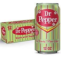 Dr Pepper Soda Made With Sugar Pack In Cans - 12-12 Fl. Oz. - Image 1