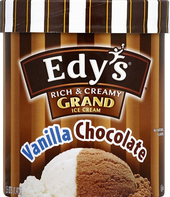 Dreyers Edys Ice Cream Grand Vanilla & Chocolate - 1.5 Quart