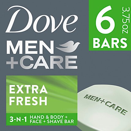 Dove Men+Care Body + Face Bar Extra Fresh - 6-4 Oz - Image 1