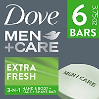 Dove Men+Care Body + Face Bar Extra Fresh - 6-4 Oz - Image 1