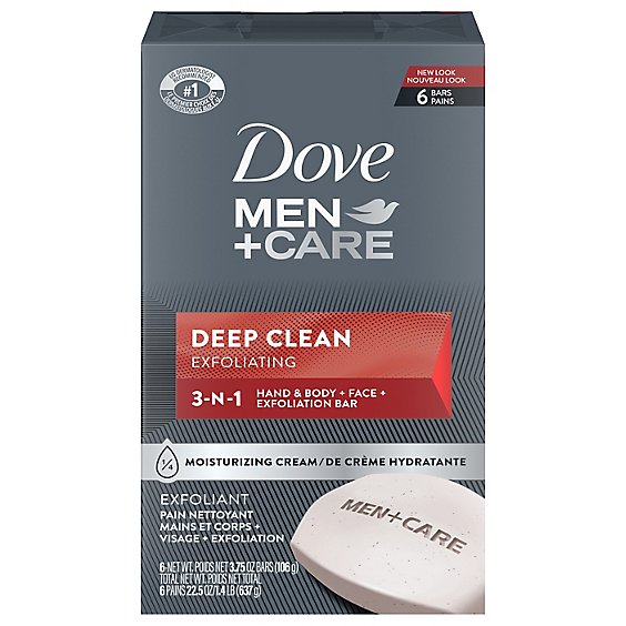Dove Men+Care Body + Face Bar Deep Clean - 6-4 Oz