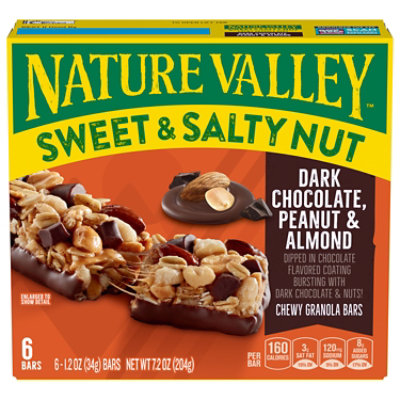 Nature Valley Granola Bars Sweet & Salty Nut Dark Chocolate Peanut & Almond - 6-1.24 Oz - Image 3