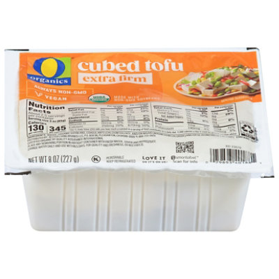O Organics Organic Tofu Extra Firm Cubed - 8 Oz