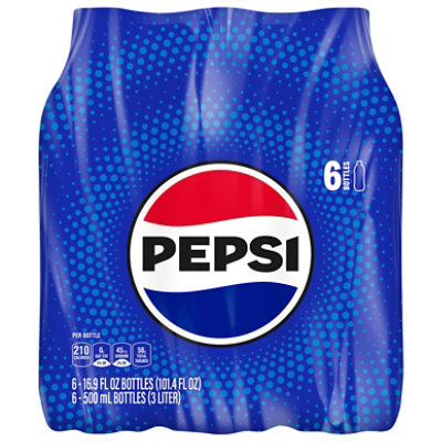 Pepsi Soda Cola - 6-16.9 Fl. Oz.