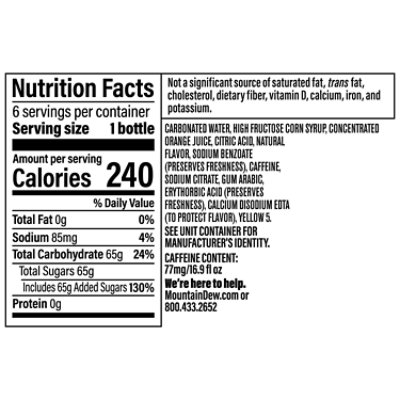 Mtn Dew Soda - 6-16.9 Fl. Oz. - Image 3