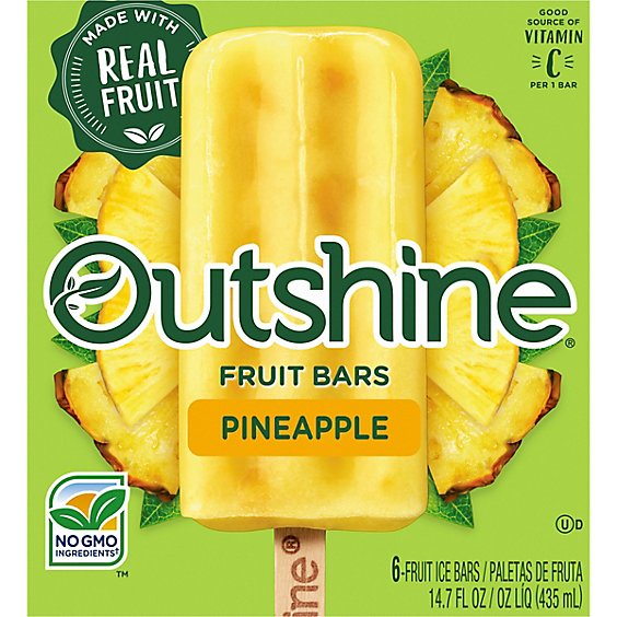 Outshine Pineapple Frozen Fruit Bars - 6 Count