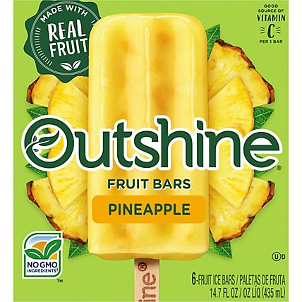 Outshine Fruit Ice Bars Pineapple 6 Count - 14.7 Fl. Oz. - Image 1