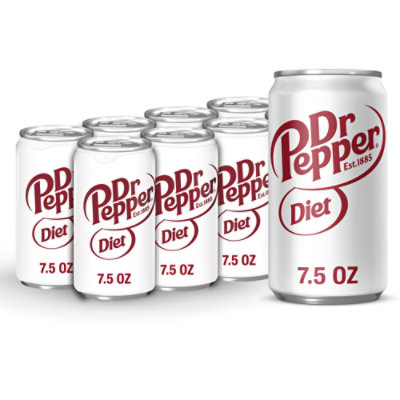 Dr Pepper Diet Soda cans - 8-7.5 Fl. Oz. - Image 1
