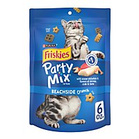 Purina Friskies Party Mix Ocean Whitefish And Flavors Of Shrimp Cat Treats - 6 Oz - Image 1
