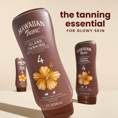 Hawaiian Tropic Island Tanning Lotion Sunscreen SPF 4 - 8 Oz - Image 2