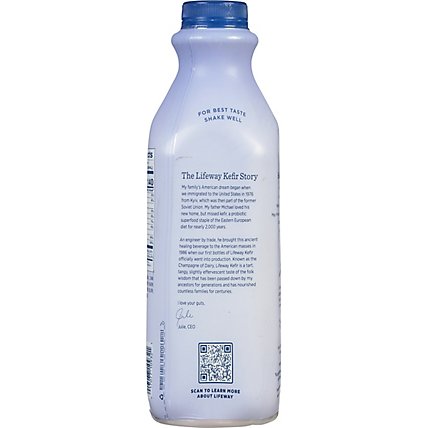 Lifeway Kefir Cultured Milk Smoothie Lowfat Blueberry - 32 Fl. Oz. - Image 6