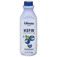 Lifeway Kefir Cultured Milk Smoothie Lowfat Blueberry - 32 Fl. Oz. - Image 1