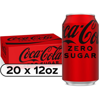 Coca-Cola Zero Sugar Soda Cans - 20-12 Fl. Oz. - Image 1