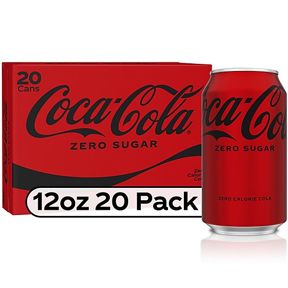 Coca-Cola Zero Sugar Soda Cans - 20-12 Fl. Oz.