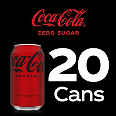 Coca-Cola Zero Sugar Soda Cans - 20-12 Fl. Oz. - Image 4