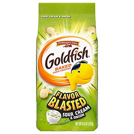 Pepperidge Farm Goldfish Crackers Baked Snack Flavor Blasted Sour Cream & Onion - 6.6 Oz - Image 3
