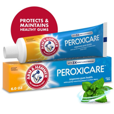 ARM & HAMMER Peroxicare Clean Mint Fluoride Toothpaste - 6 Oz - Image 2