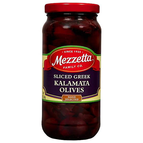 Mezzetta Olives Greek Sliced Kalamata - 9.5 Oz