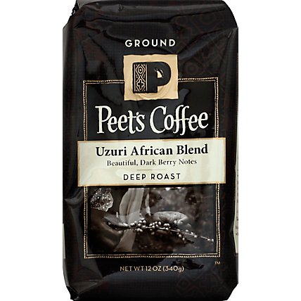 Peets Coffee Coffee Ground Deep Roast Uzuri African Blend - 12 Oz - Image 2