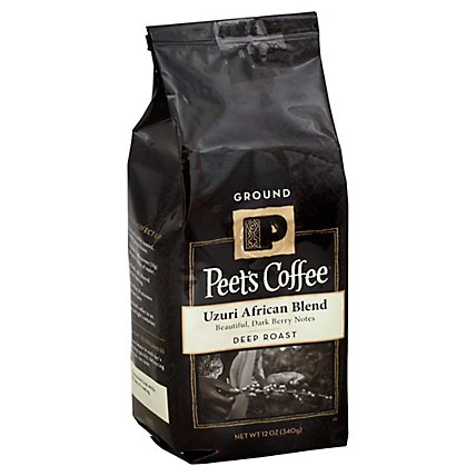 Peets Coffee Coffee Ground Deep Roast Uzuri African Blend - 12 Oz - Image 1