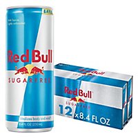 Red Bull Energy Drink Sugar Free - 12-8.4 Fl. Oz. - Image 1