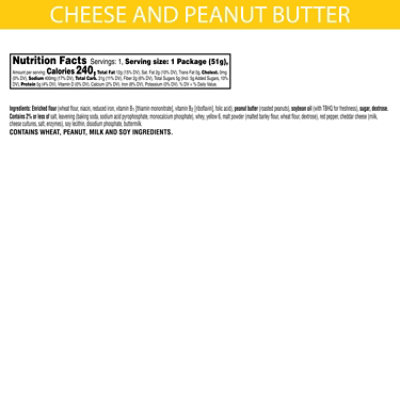 Keebler Sandwich Crackers Cheese and Peanut Butter Single Serve Snack Crackers - 1.8 Oz - Image 4