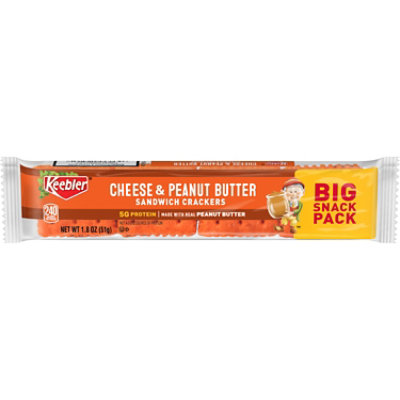 Keebler Sandwich Crackers Cheese and Peanut Butter Single Serve Snack Crackers - 1.8 Oz - Image 1