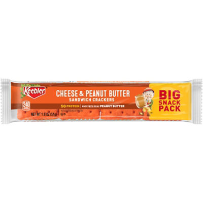 Keebler Sandwich Crackers Cheese and Peanut Butter Single Serve Snack Crackers - 1.8 Oz - Image 5