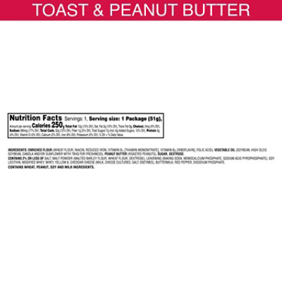 Keebler Sandwich Crackers Toast and Peanut Butter Single Serve Snack Crackers - 1.8 Oz - Image 4