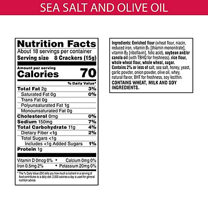 Town House Flatbread Crisps Crackers Sea Salt and Olive Oil - 9.5 Oz - Image 4