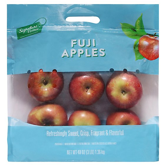 Signature Farms Fuji Apples Prepacked Bag - 3 Lb