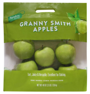Signature Select/Farms Granny Smith Apples Prepacked Bag - 3 Lb