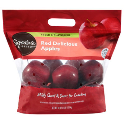 Signature Select/Farms Red Delicious Apples Prepacked Bag - 3 Lb