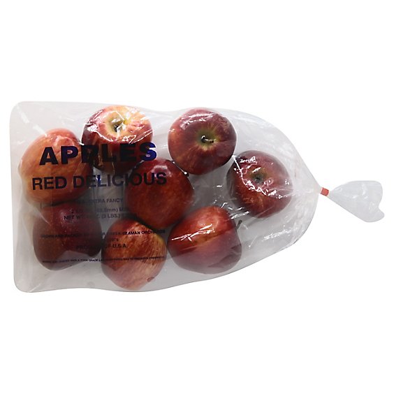 Signature Farms Red Delicious Apples Prepacked Bag - 3 Lb
