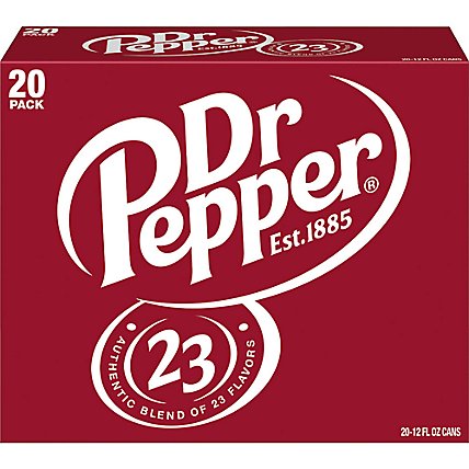 Dr Pepper Soda 12 fl oz cans 20 pack - Image 1