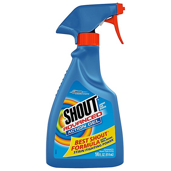 2 Shout Free Laundry Stain Remover No Dyes Fragrance Gentle on Baby Clothes  22Oz