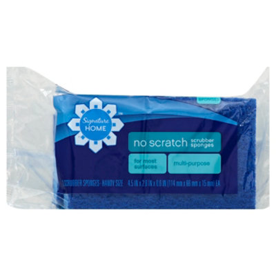 Signature SELECT No Scratch Multi Purpose Scrubber Sponges Handy Size - 3 Count - Image 1