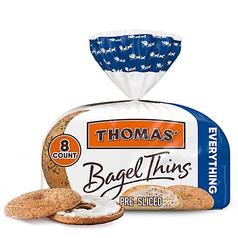 Thomas Bagel Thins Everything 8 Count - 13 Oz
