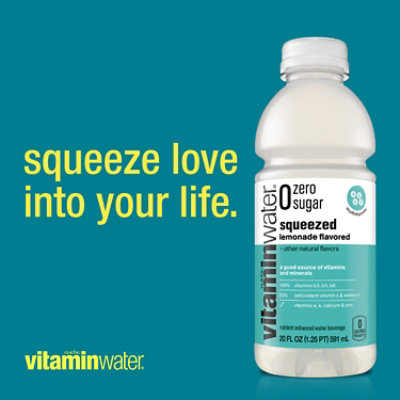 vitaminwater Zero Water Beverage Nutrient Enhanced Squeezed Lemonade - 20 Fl. Oz. - Image 2