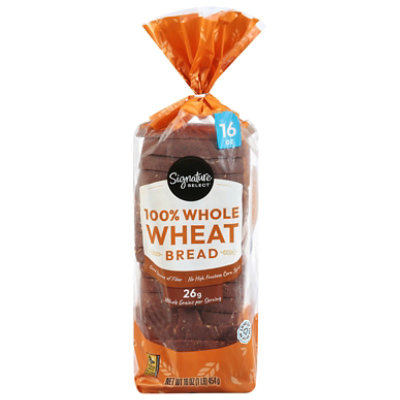 Signature SELECT Bread 100% Whole Wheat - 16 Oz