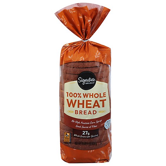 Signature SELECT Bread 100% Whole Wheat - 16 Oz