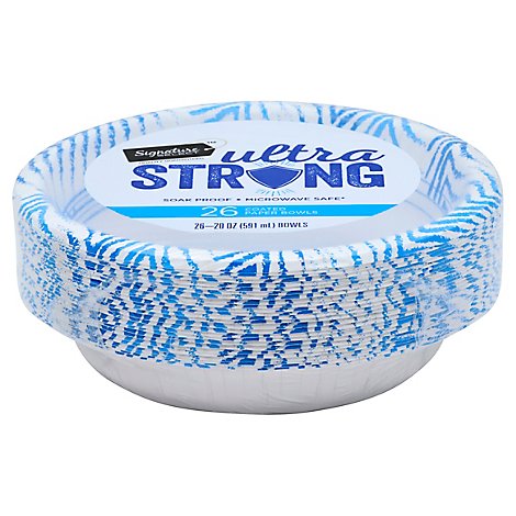 Signature SELECT Bowls Paper Coated Ultra Strong 20 Ounces Wrapper - 26 Count
