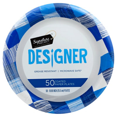 Signature SELECT Designer 10 Inch Plates - 50 Count - Image 1