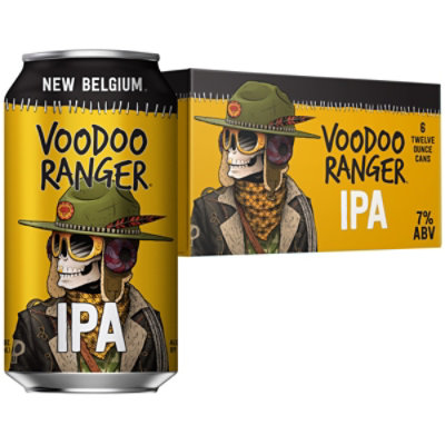 New Belgium Brewing Voodoo Ranger IPA Beer 7% ABV Cans - 6-12 Fl. Oz. - Image 2