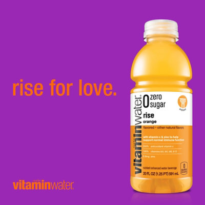 vitaminwater Zero Water Beverage Nutrient Enhanced Rise Orange - 20 Fl. Oz. - Image 2