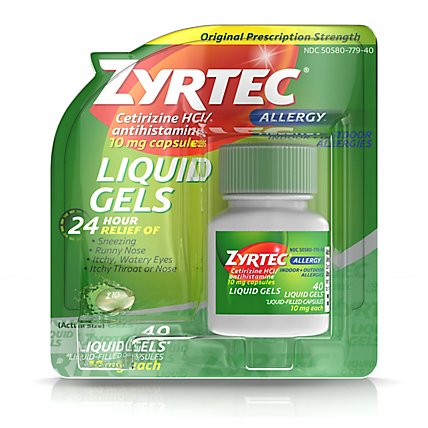 Zyrtec Allergy Adult Liquid Gels - 40 Count - Image 2